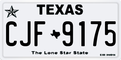 TX license plate CJF9175