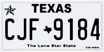 TX license plate CJF9184