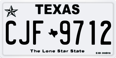 TX license plate CJF9712