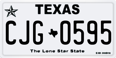 TX license plate CJG0595