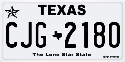 TX license plate CJG2180
