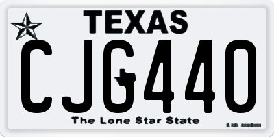 TX license plate CJG440