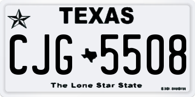 TX license plate CJG5508
