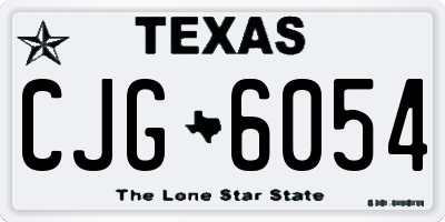 TX license plate CJG6054