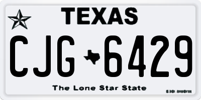 TX license plate CJG6429