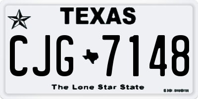 TX license plate CJG7148