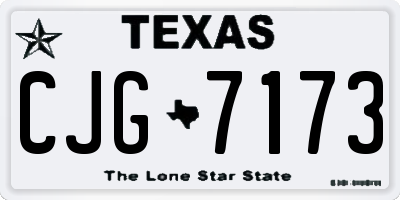 TX license plate CJG7173