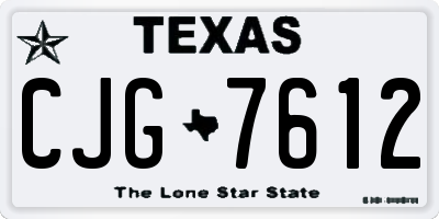 TX license plate CJG7612