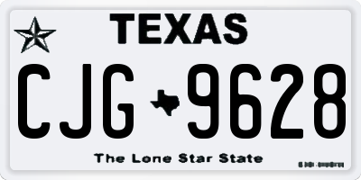 TX license plate CJG9628