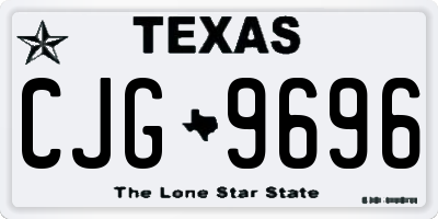 TX license plate CJG9696