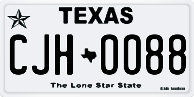 TX license plate CJH0088