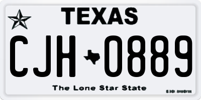TX license plate CJH0889