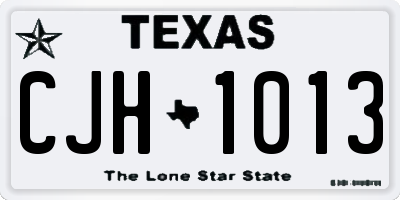 TX license plate CJH1013