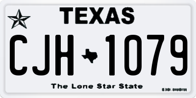 TX license plate CJH1079