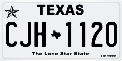 TX license plate CJH1120