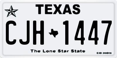 TX license plate CJH1447