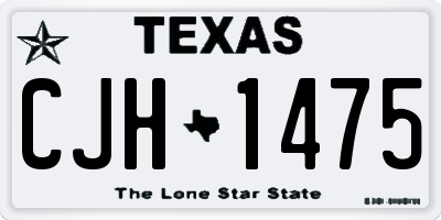TX license plate CJH1475