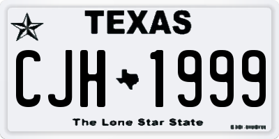 TX license plate CJH1999