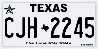 TX license plate CJH2245