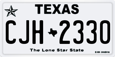 TX license plate CJH2330