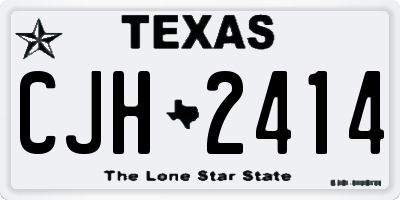 TX license plate CJH2414