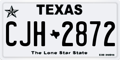 TX license plate CJH2872