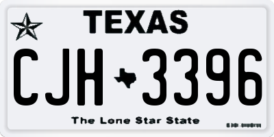 TX license plate CJH3396