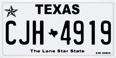 TX license plate CJH4919