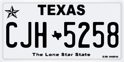 TX license plate CJH5258