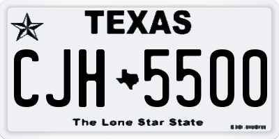 TX license plate CJH5500
