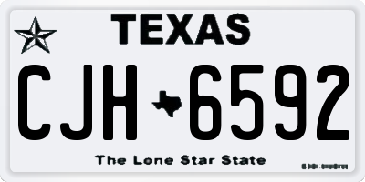 TX license plate CJH6592