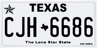 TX license plate CJH6686