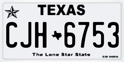 TX license plate CJH6753