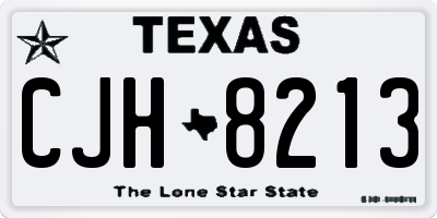 TX license plate CJH8213