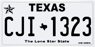 TX license plate CJI1323