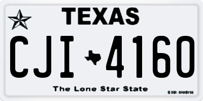 TX license plate CJI4160