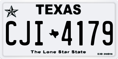 TX license plate CJI4179