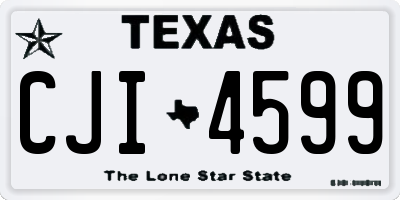 TX license plate CJI4599
