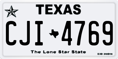 TX license plate CJI4769