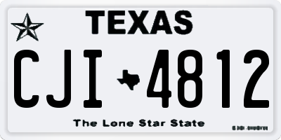 TX license plate CJI4812