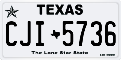 TX license plate CJI5736