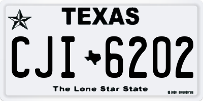 TX license plate CJI6202