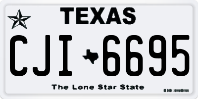 TX license plate CJI6695