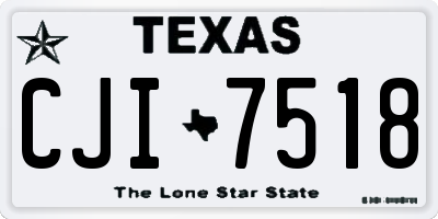 TX license plate CJI7518