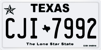 TX license plate CJI7992