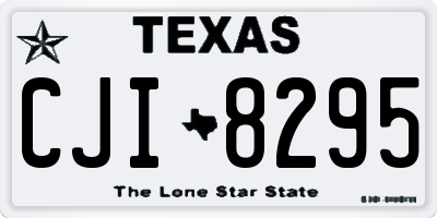 TX license plate CJI8295