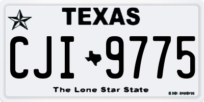 TX license plate CJI9775