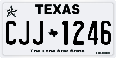 TX license plate CJJ1246