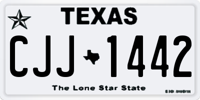 TX license plate CJJ1442
