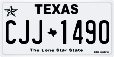TX license plate CJJ1490